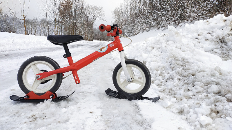 Ensemble de ski de neige pour enfants pour draisiennes, kit de conversion  de pédale de vélo, accessoires de vélo, base à bascule, kit de pédale de